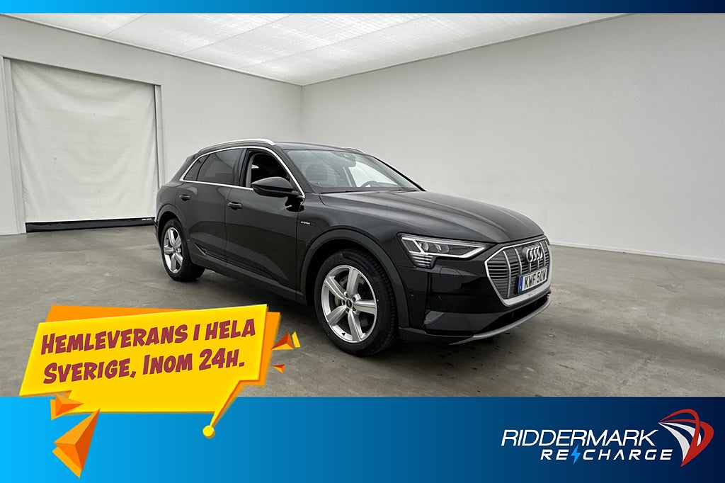 Audi E-Tron 55 Q Luftfjädring Kamera Skinn Elstolar MOMS