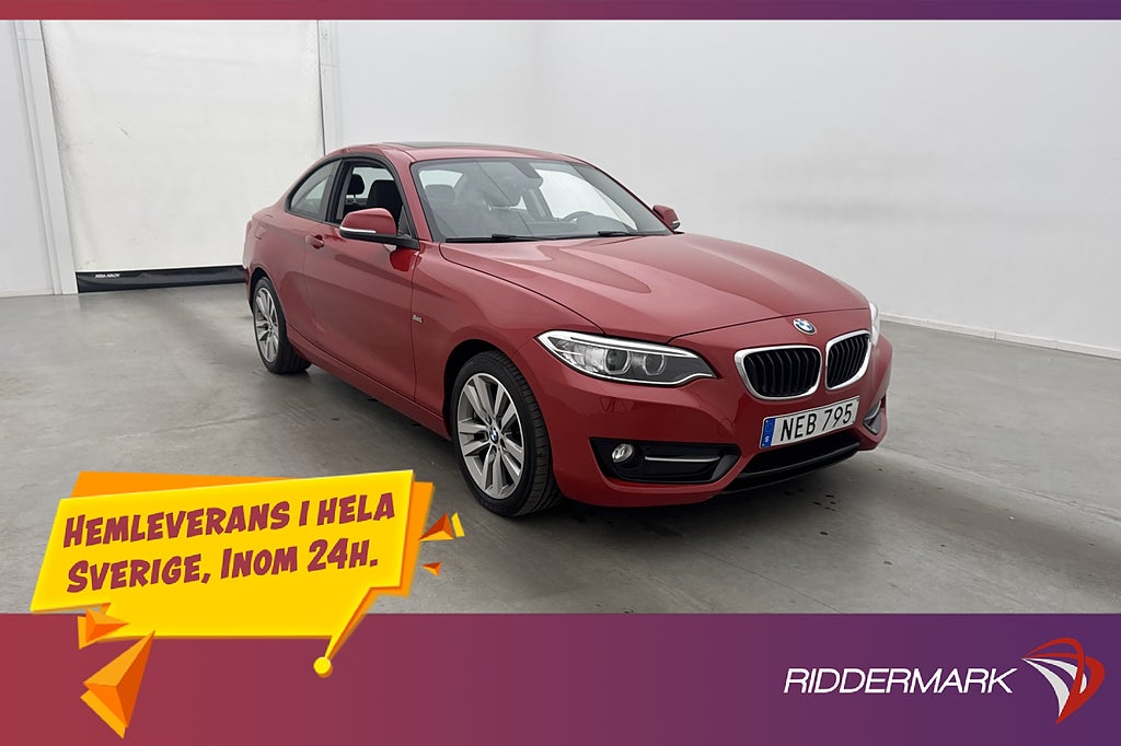BMW 220 D Coupé Sport line Navi Taklucka Skinn P-Sensorer