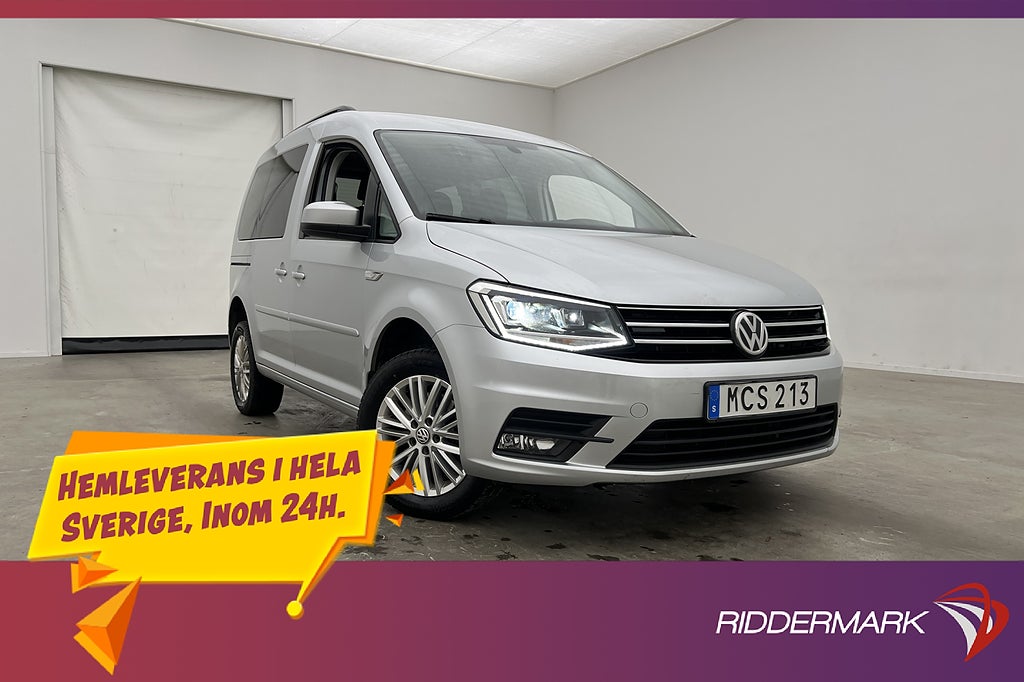Volkswagen Caddy 4Motion Värmare Dragkrok Kamera 5-Sits