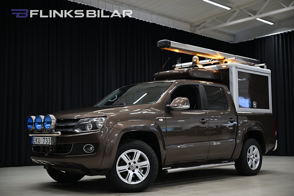 Volkswagen Amarok 4Motion 163HK Servicebil|Kåpa|Inredd|Släde|Vinsch|Moms
