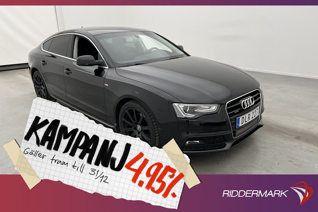 Audi A5 Sportback TDI Q 190hk S-Line M&K-Värm 4,95% Ränta