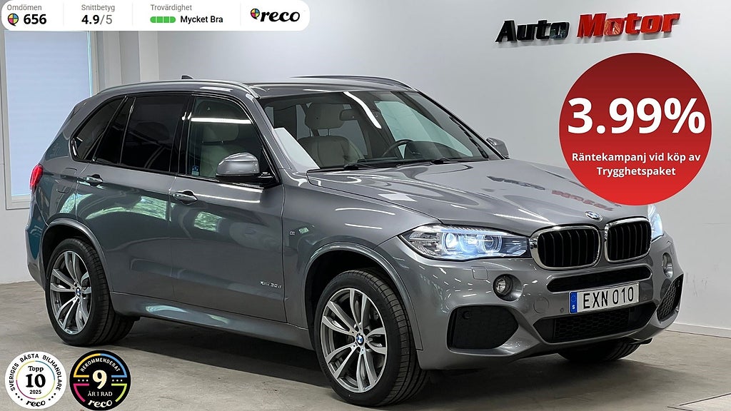 BMW X5 xDrive30d M-sport 258hk Drag/Värmare/Fullservad