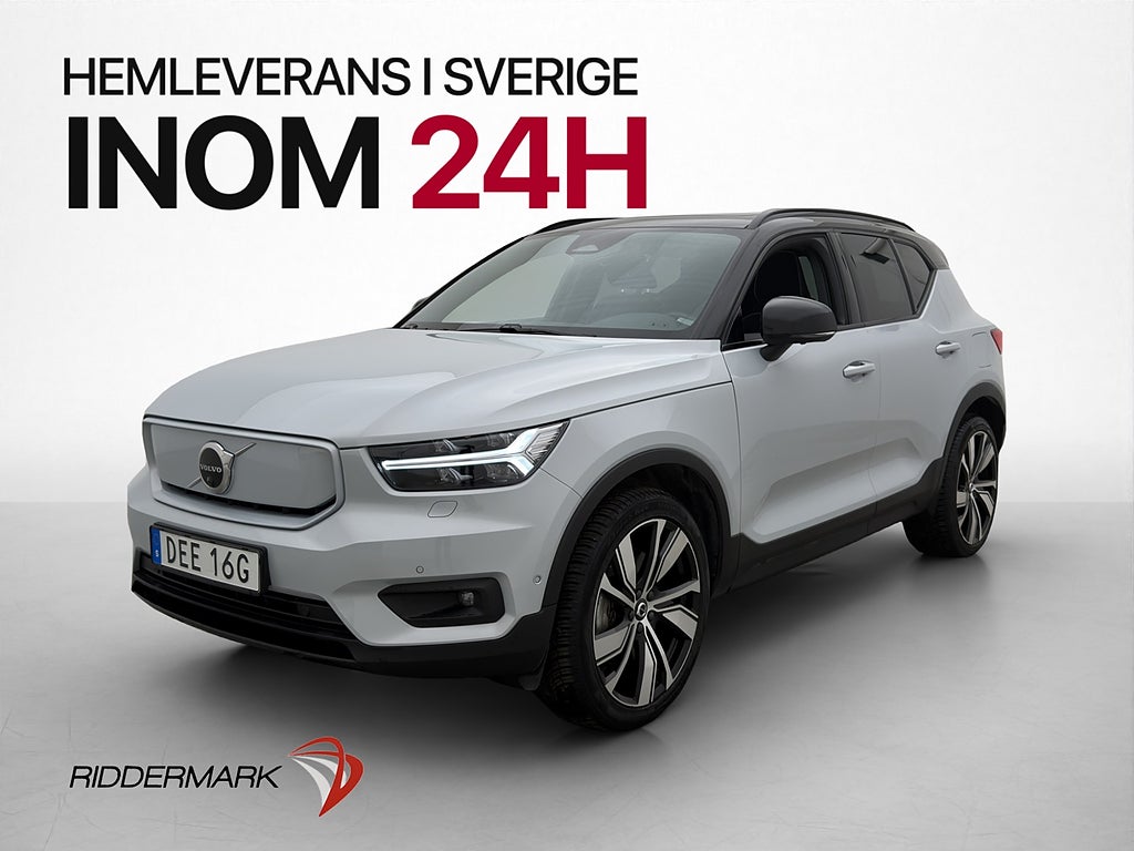 Volvo XC40 Recharge Twin AWD Pro Dragkrok Panorama 360° H/K