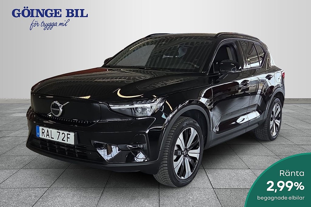 Volvo XC40 Recharge Single Motor Plus/ Klimatpaket/ Dynförl. Komfortstol/ L