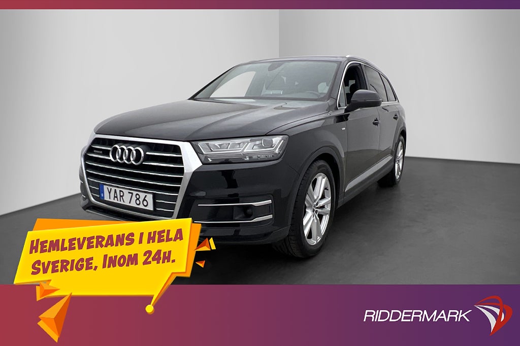 Audi Q7 3.0 TDI Q S-Line 7-Sits Panorama Cockpit Drag Luft