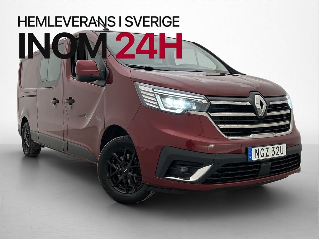 Renault trafic Dubbelhytt 170hk Värm Drag B-Kam CARPLAY Moms