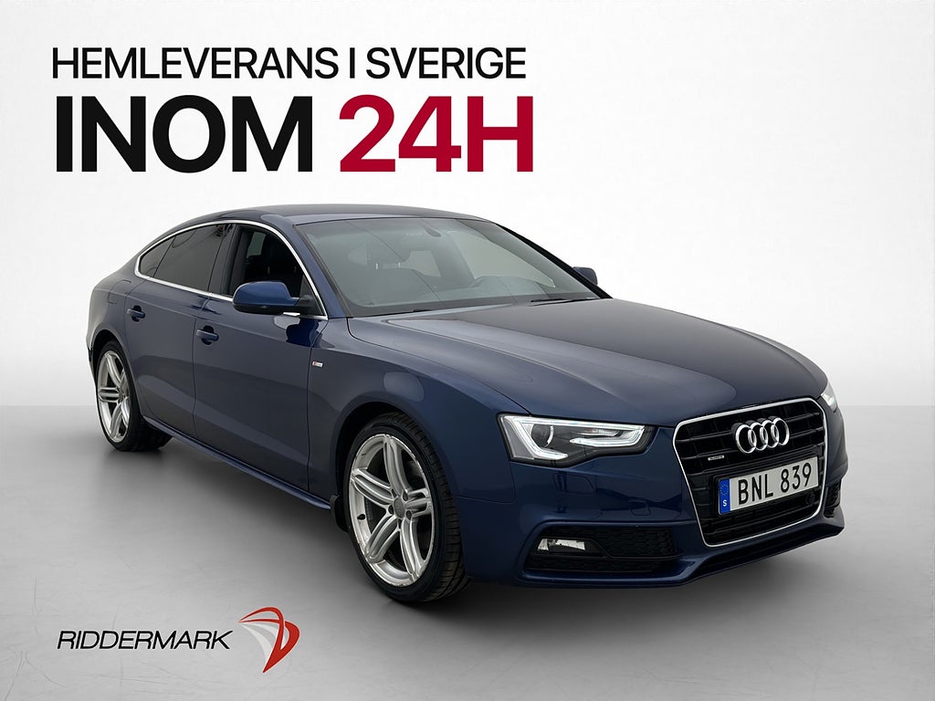 Audi A5 2.0 TDI Q S Line D-Värmare B&O Ny-Kamrem