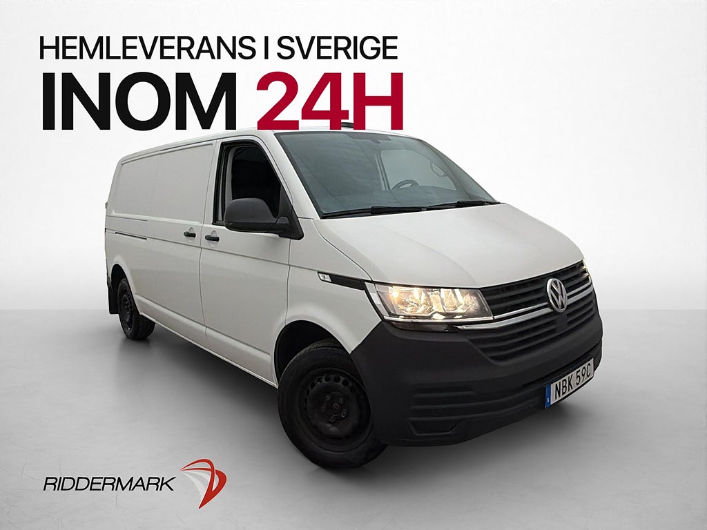 Volkswagen Transporter L2 Värm Drag V-Inr B-Kam CARPLAY Moms