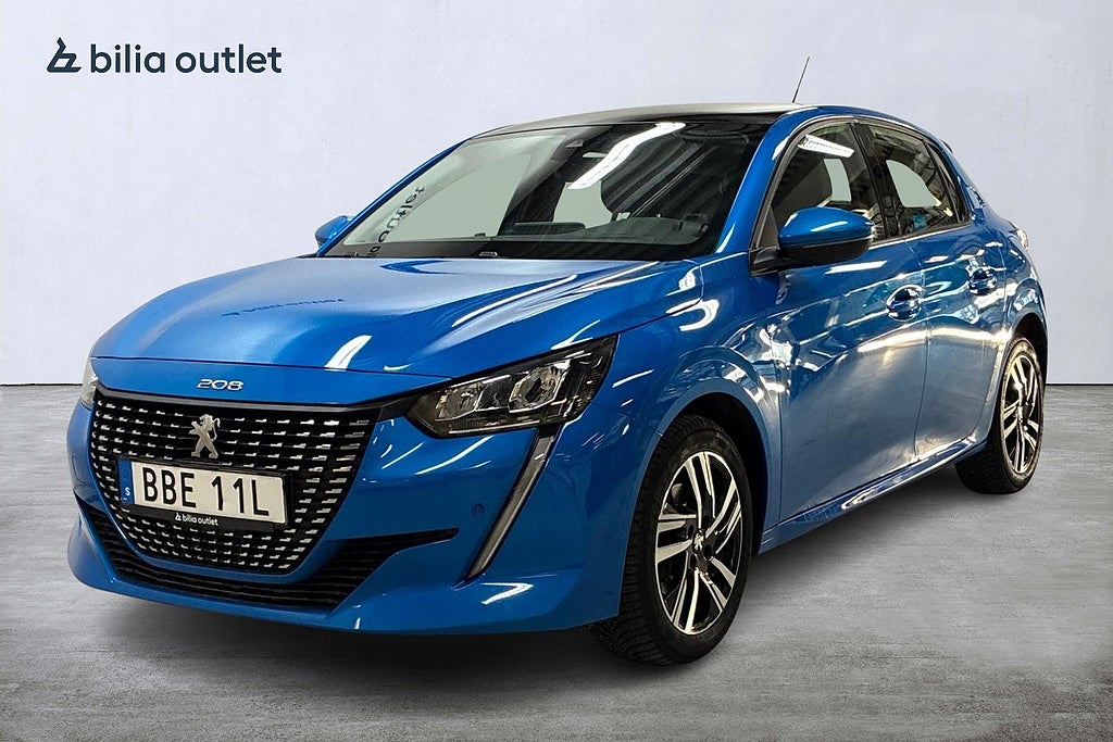 Peugeot 208 1.2 EAT Allure Sky+ 130hk Panorama Navi Carplay B-kam