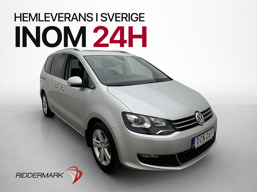Volkswagen Sharan 2.0 TDI 7-Sits Pano El-Dörrar Kamera Drag