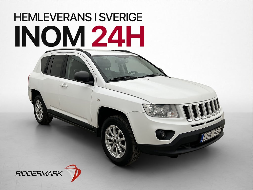 Jeep Compass 2.4 4WD 170hk Värmare Skinnklädsel Farthållare