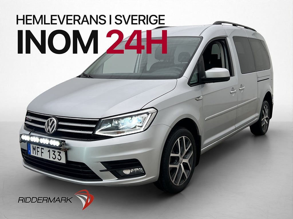 Volkswagen Caddy Maxi 4M Värmare Dragkrok B-Kamera 7-Sits