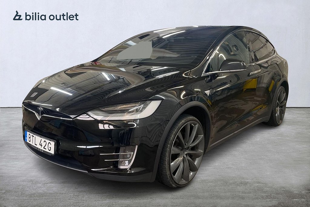 Tesla Model X Long Range AWD Luftfjädring Drag Navi 423hk