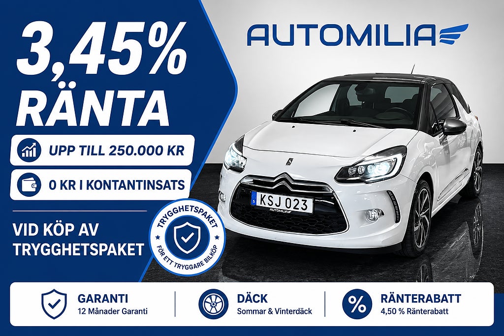 Citroën DS3 1.6 e-HDi Airdream Euro 5, SUPERLÅG RÄNTA 3,45%
