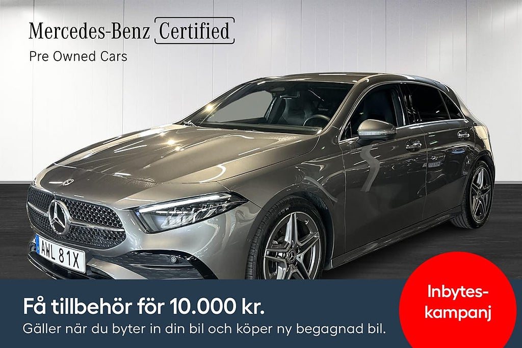 Mercedes-Benz A A220 4MATIC AMG Värmare Keyless 360° Moms