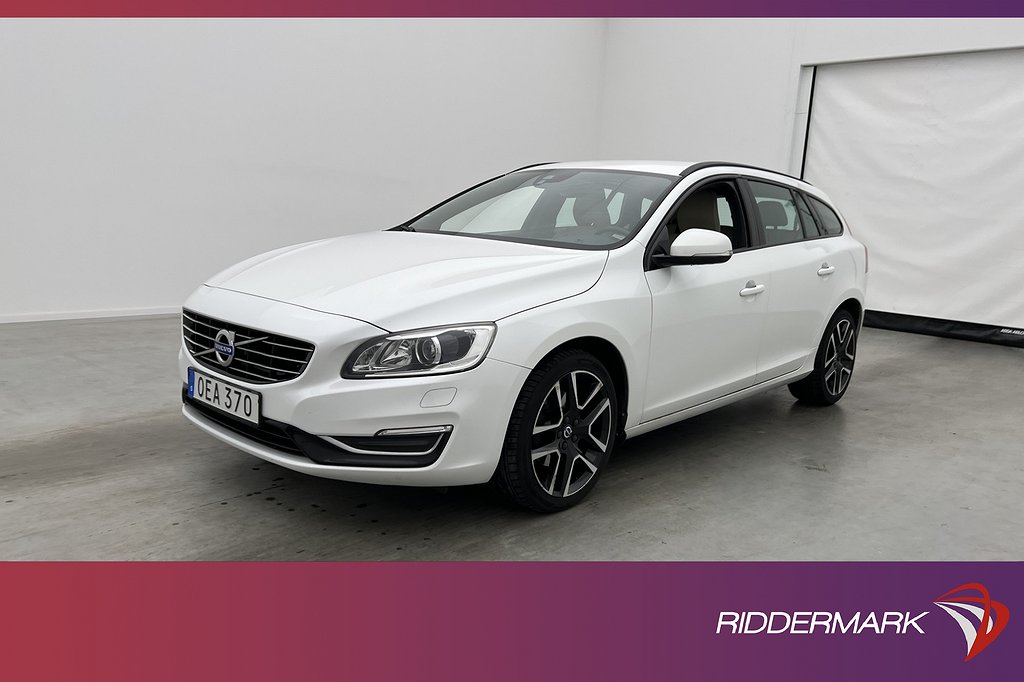 Volvo V60 D4 Dynamic Edition VOC Värmare Skinn Sensorer Drag