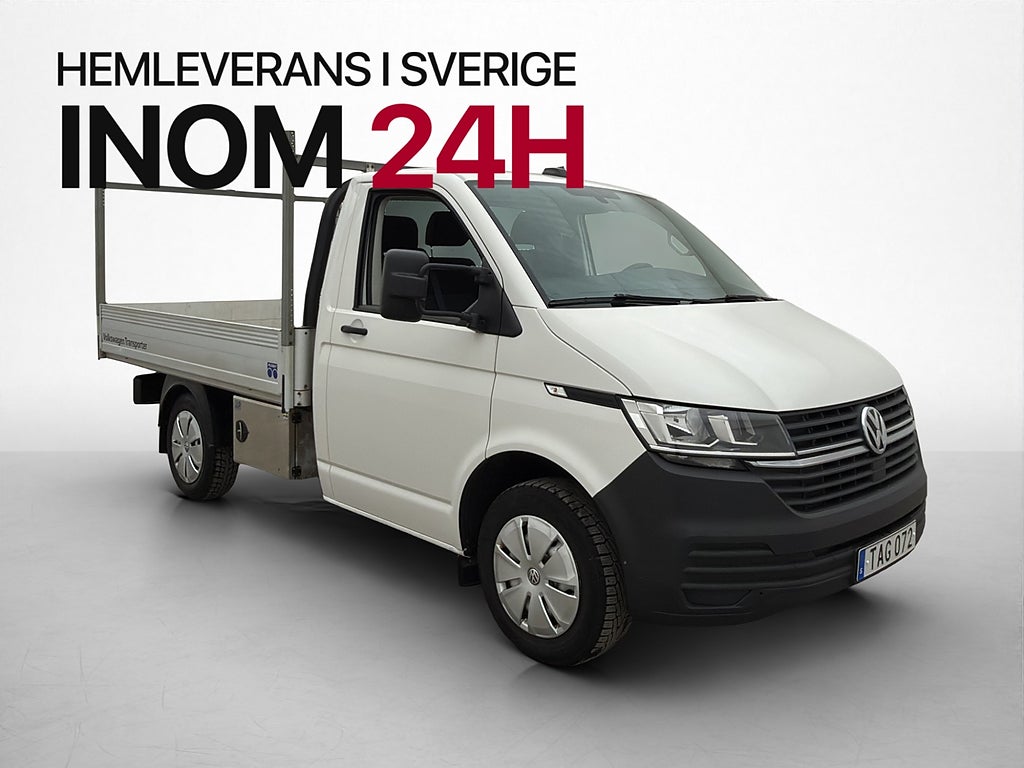 Volkswagen Transporter FLAKBIL 2.0 Värmare Drag CARPLAY Moms