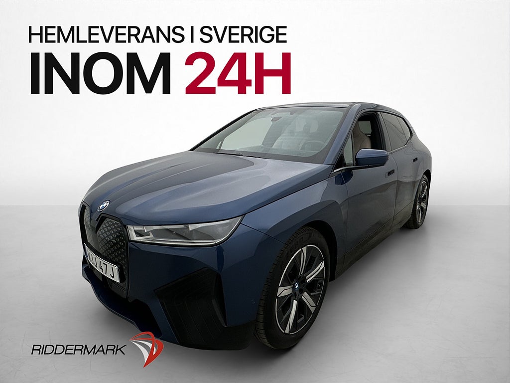 BMW iX xDrive50 Sport Sky Luftfjädring H/K Dragkrok 360 MOMS