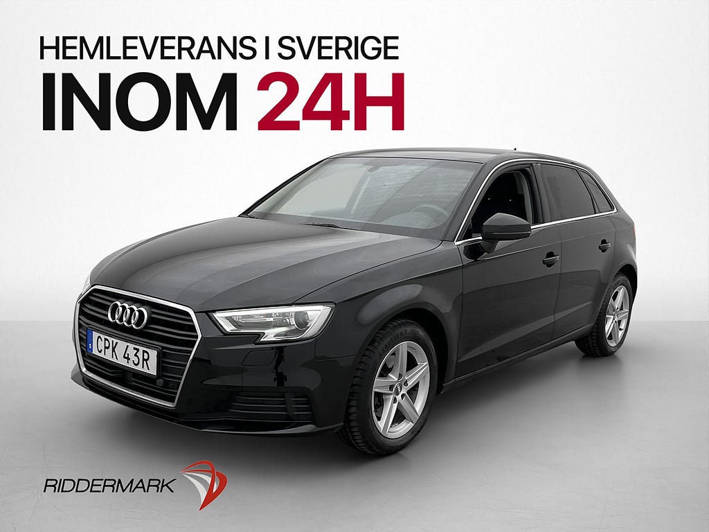 Audi A3 30 g-tron 131hk Värmare Kamera Adapt-fart Sensorer