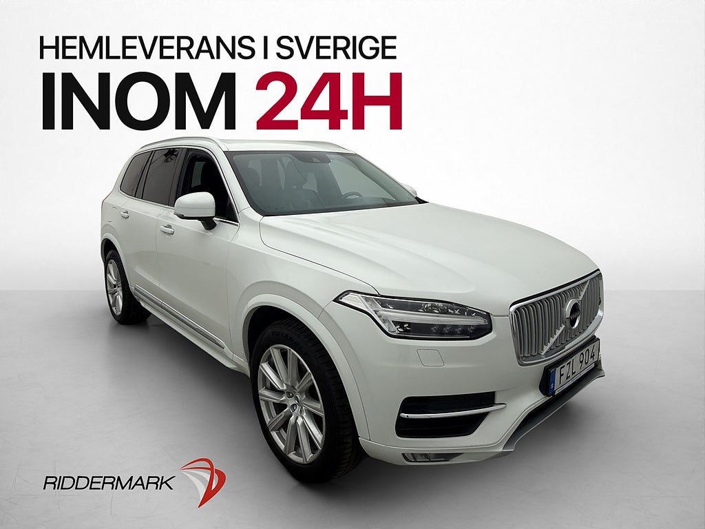 Volvo XC90 D5 225hk AWD Inscription 7-Sits Skinn Värmare VOC