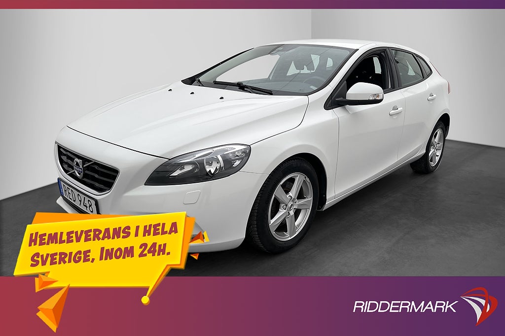 Volvo V40 D2 120hk Kinetic VOC Värmare Sensorer Farthållare