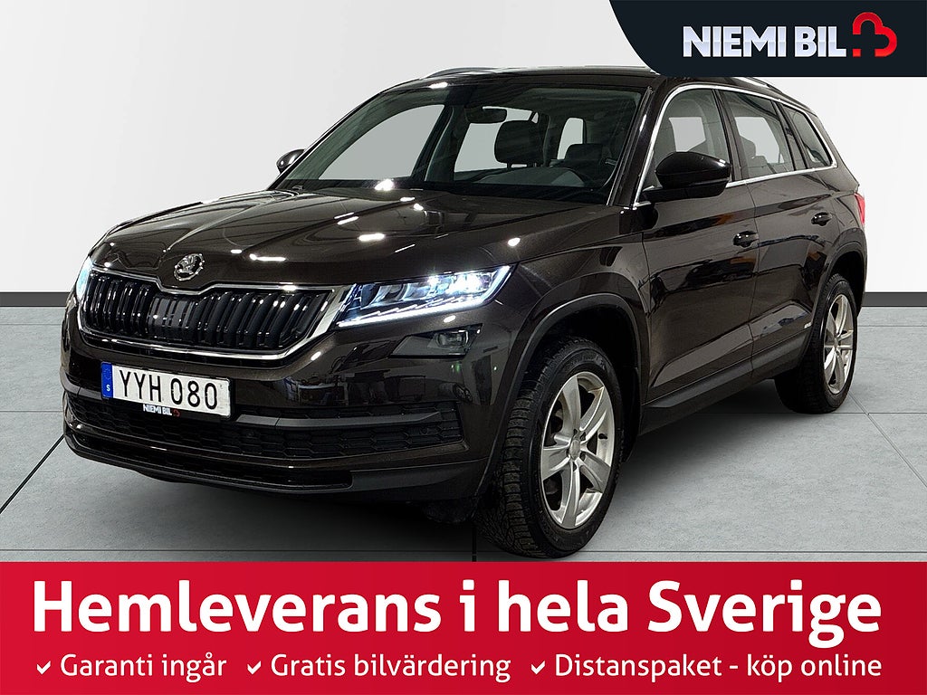 Skoda Kodiaq 7-sits 1.4 TSI 4x4 Drag Kamera Värmare Navi Skinn Psens S&V-däck