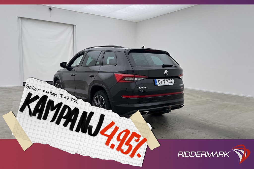 Skoda Kodiaq RS 2.0 TDI 4x4 7-Sits Cockpit DVärm 4,95% Ränta