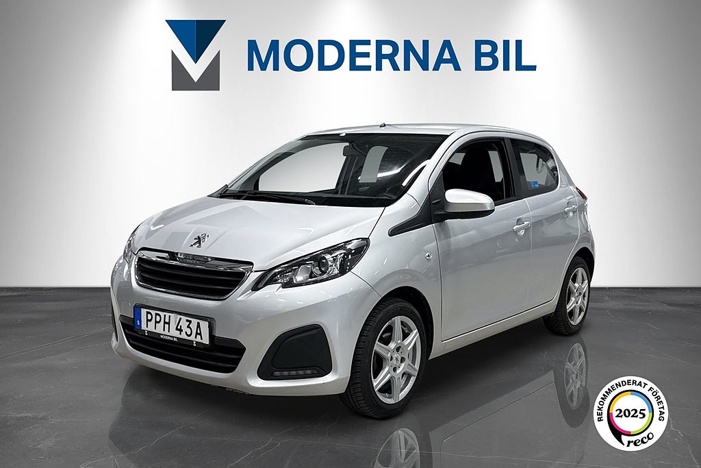 Peugeot 108 5-dörrar 1.0 VTi Euro 6 Backkamera Bluetooth AC Sv-såld