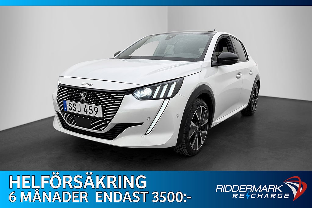 Peugeot E-208 136hk GT-Pack Kamera Halvskinn