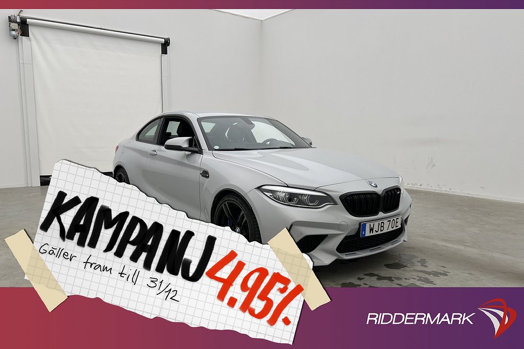 BMW M2 Competition DCT 410hk HiFi Navi Skin 4,95% Ränta