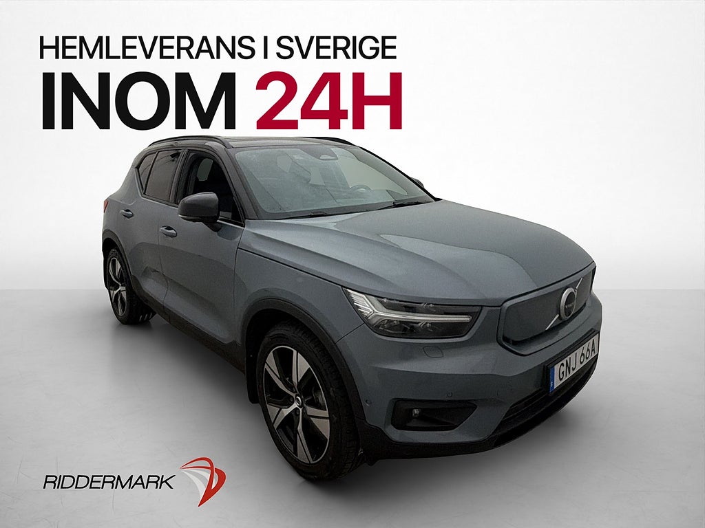 Volvo XC40 P8 AWD Pro VOC Pano H/K 360° Skinn Navi Drag Värm