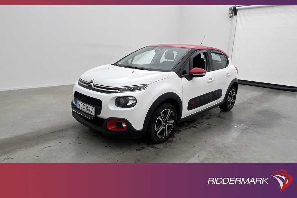 Citroën C3 1.2 VTi 83hk Feel Värmare Sensorer Farthållare