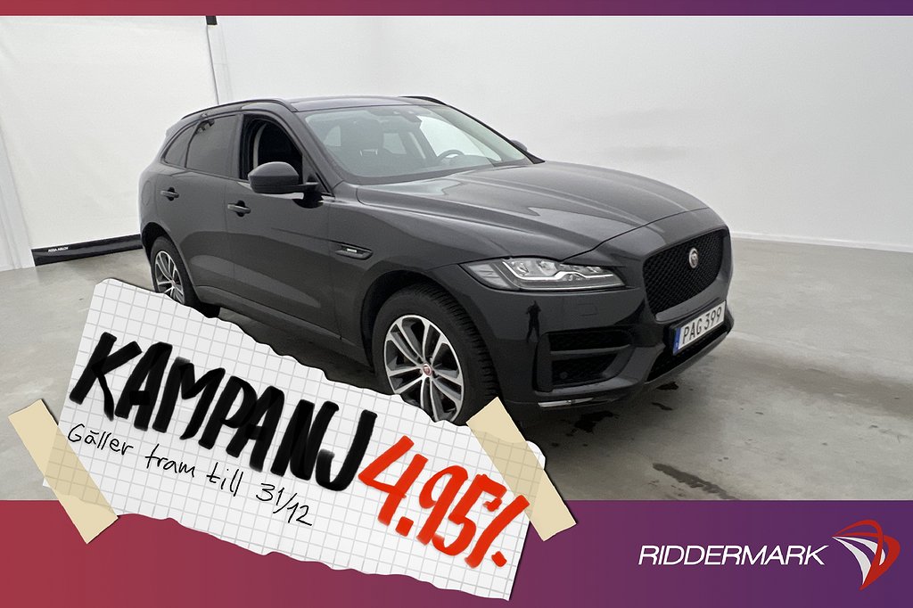 Jaguar F-Pace AWD 300hk R-Sport Pano Meridian 4,95% Ränta