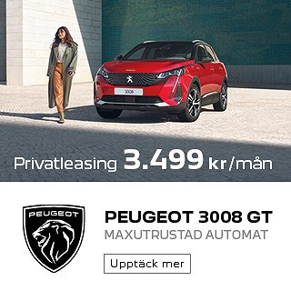 Peugeot 3008 GT 130hk AUT (Privatleasing 3699 kr)