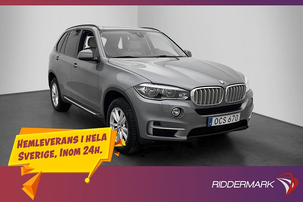 BMW X5 xDrive40e Kamera H/K Dragkrok Skinn Adaptiv Navi