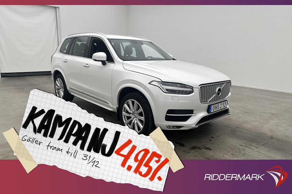 Volvo XC90 D5 AWD 235hk Inscription 7-Sits VOC V 4,95% Ränta