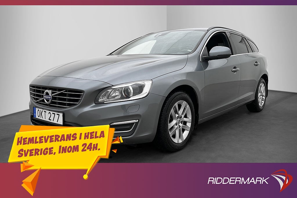 Volvo V60 D4 190hk Momentum VOC Värmare Dragkrok Navi