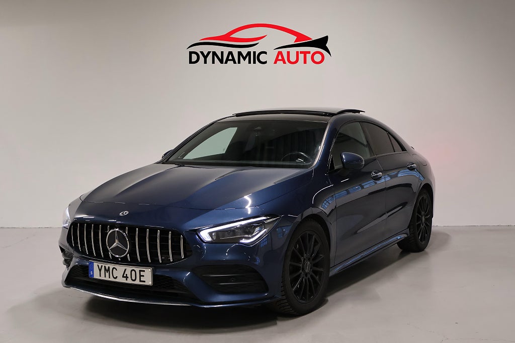 Mercedes-Benz CLA 200 AMG 163hk Panorama-Belysning-Burmester