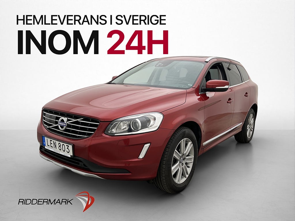 Volvo XC60 D4 AWD Summum Pano Drag Skinn Navi BLIS Värmare