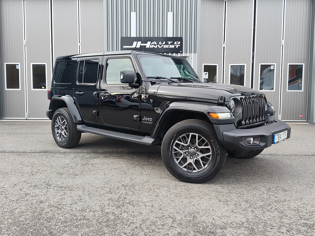 Jeep Wrangler Unlimited 4xe 380HK Euro6 Svensksåld Moms 1 Ägare 