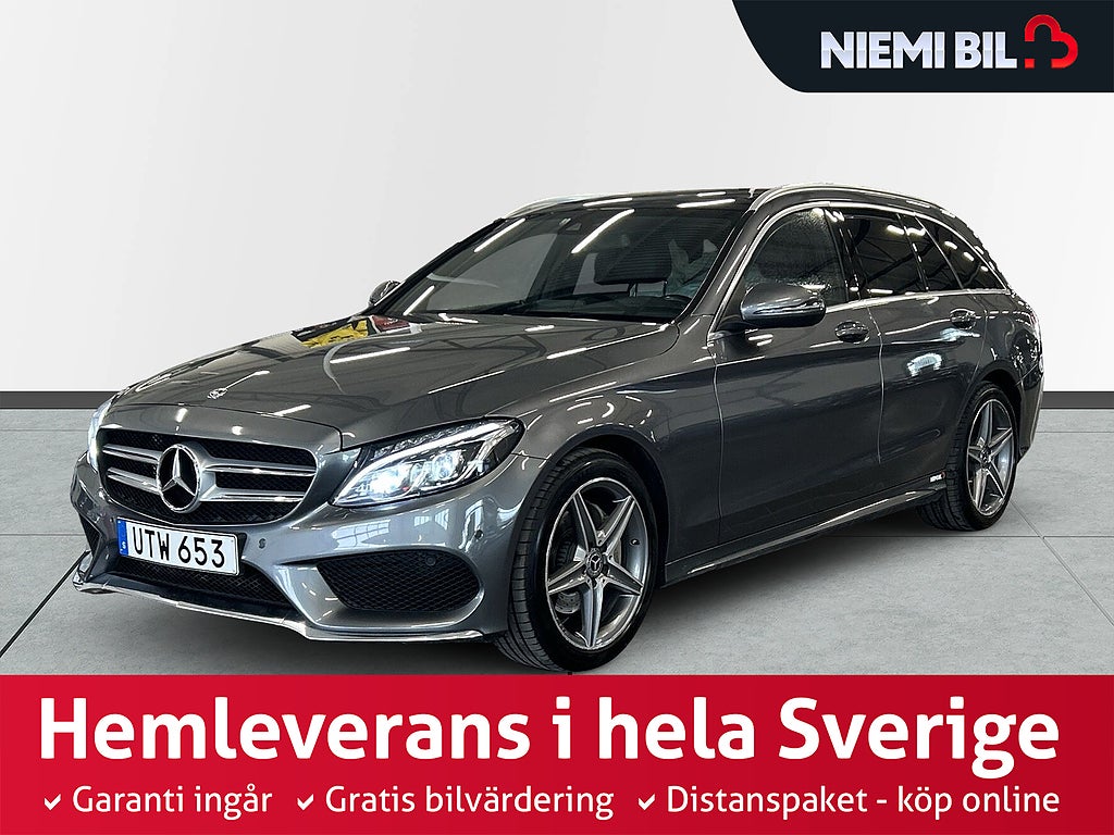 Mercedes-Benz C 220 T d 4MATIC 9G AMG S&V-hjul/Kamera/Drag/Pano/Burmest