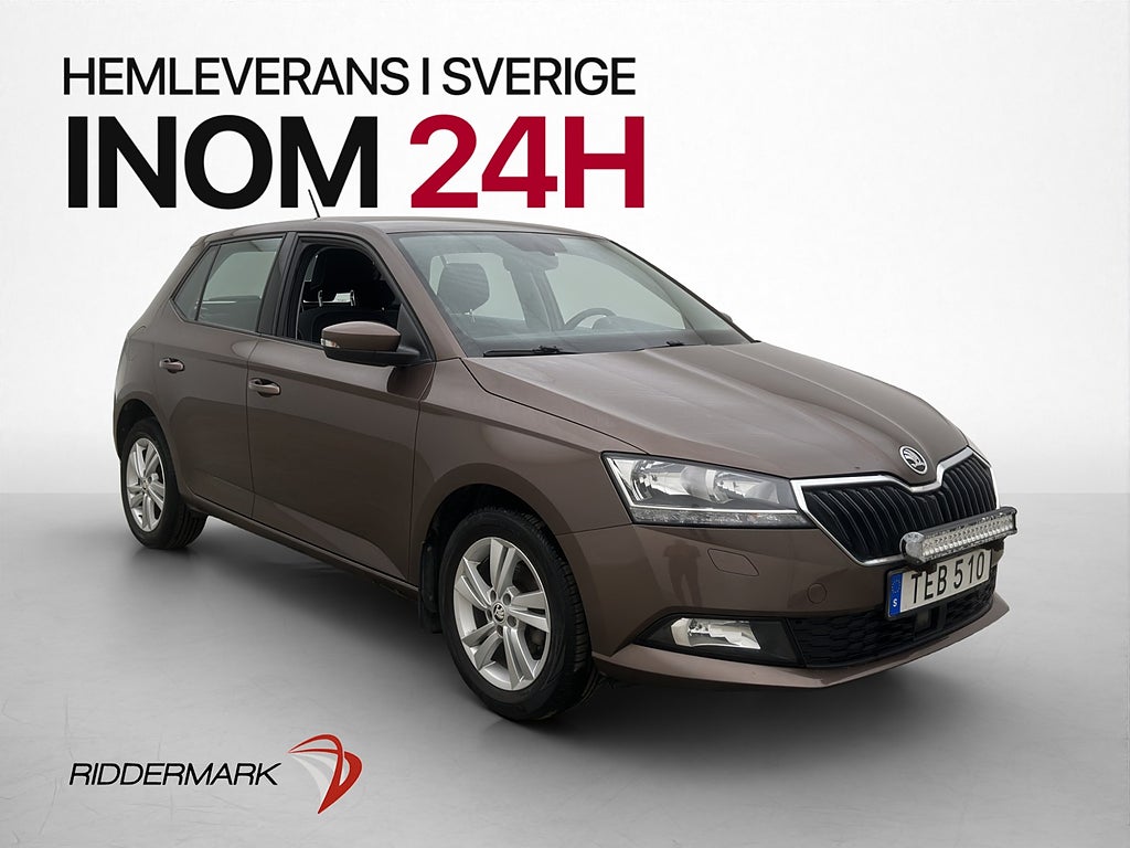 Skoda Fabia TSI 95hk M/K-Värmare LED-Ramp P-sensorer CarPlay