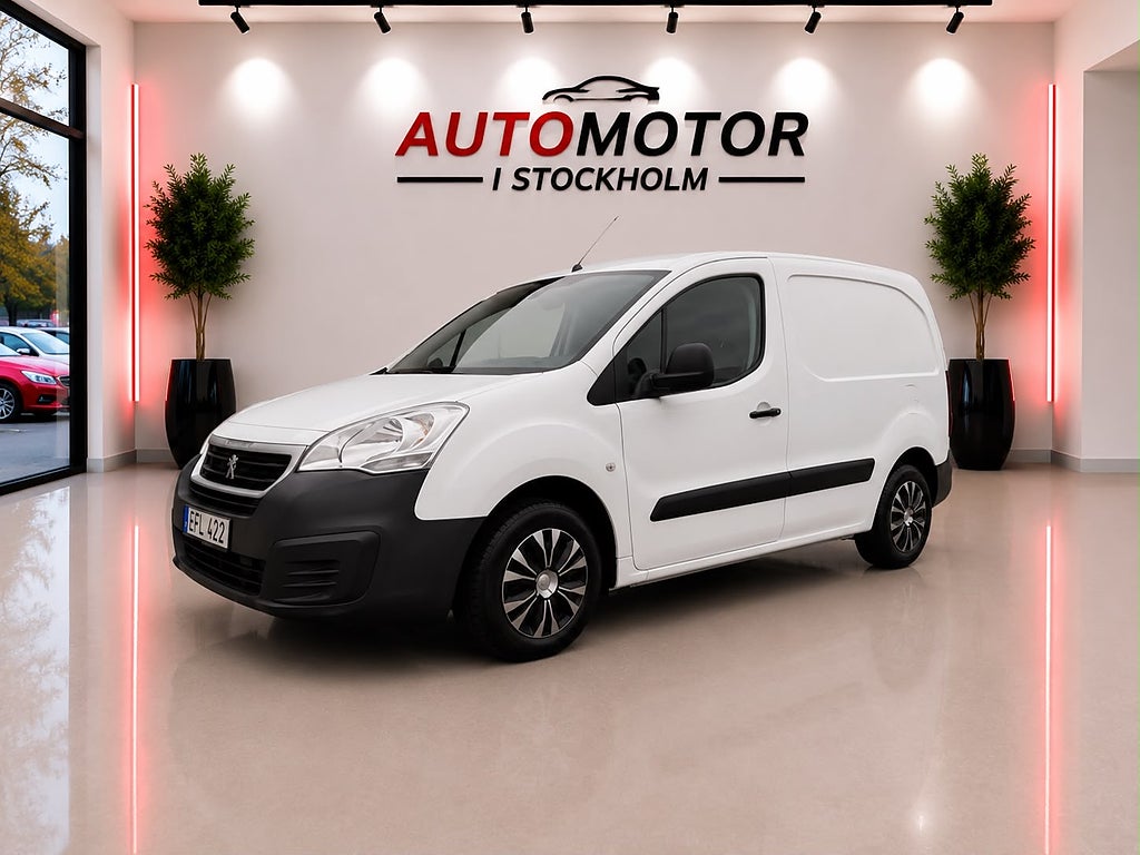 Peugeot Partner Skåpbil 1.6 BlueHDi Euro 6 Låg mil 3 Sits
