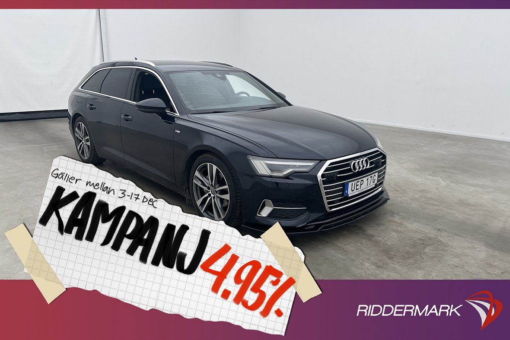 Audi A6 40 TDI Q 204hk S-Line Cockpit Värm Matr 4,95% Ränta