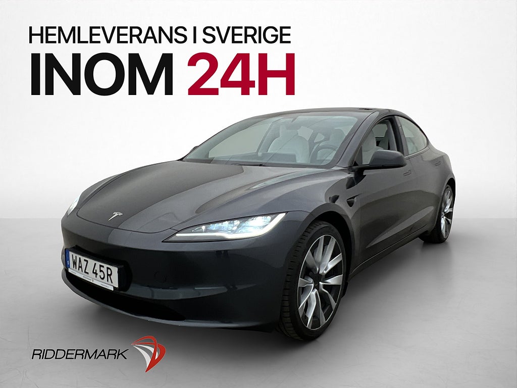 Tesla Model 3 Long Range AWD Ljus interiör Uppgraderad AP