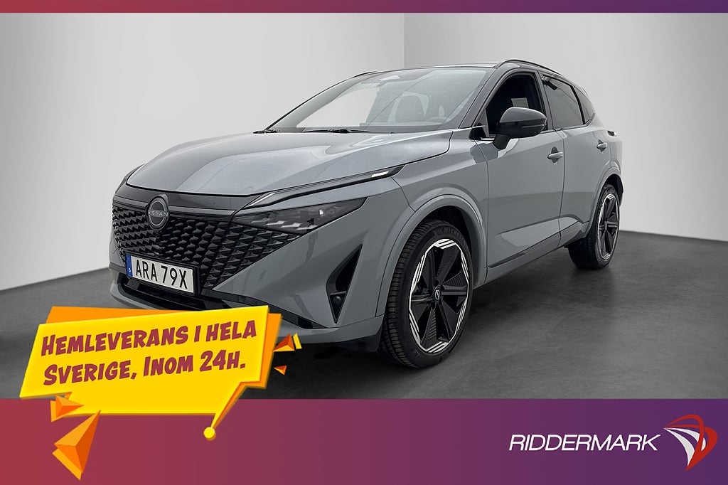 Nissan Qashqai 158hk N-Design 360° Navi CarPlay Halvskinn