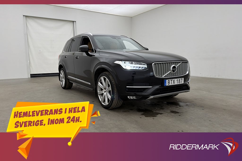 Volvo XC90 D5 AWD Inscription 7-Sits Pano B&W HUD 360° Drag