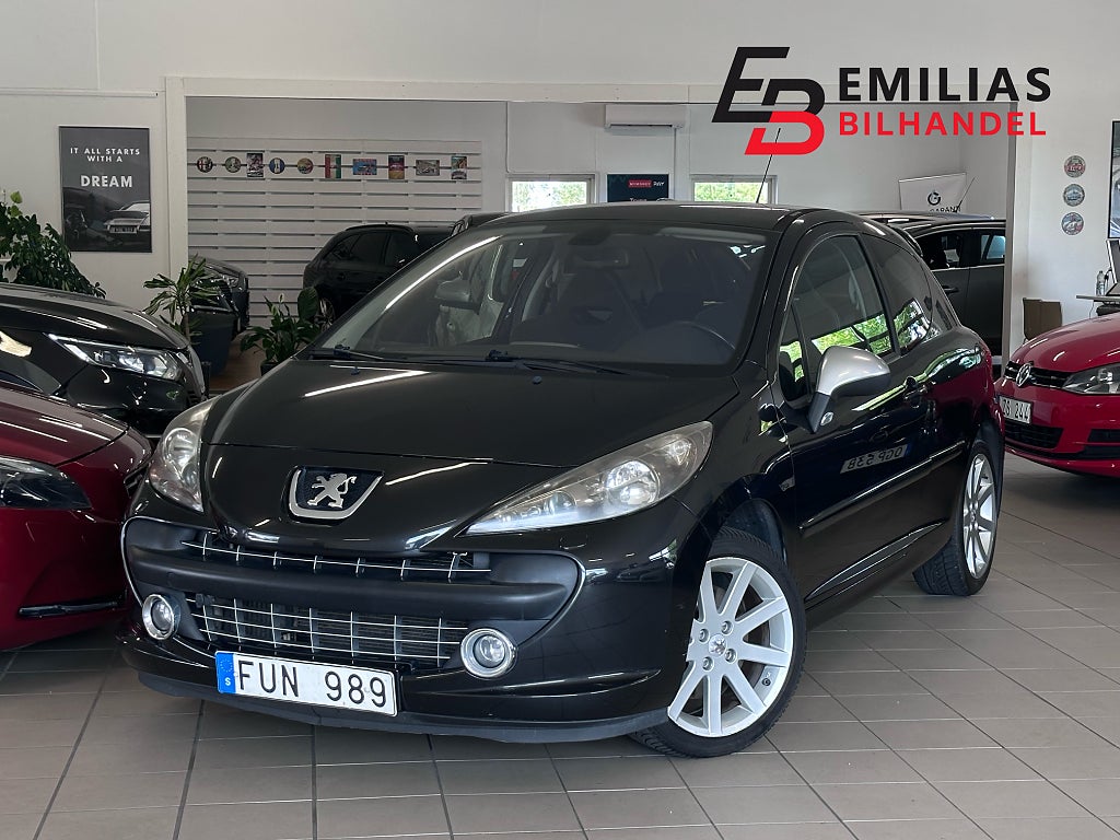 Peugeot 207 3-dörrar 1.6 THP P-sensorer Sportstolar 174hk