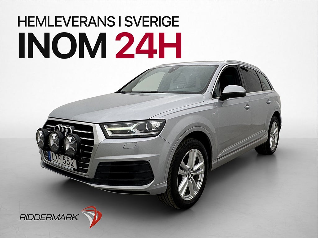 Audi Q7 3.0 V6 Q S-Line 7-Sits Pano BOSE Luft Drag Värmare
