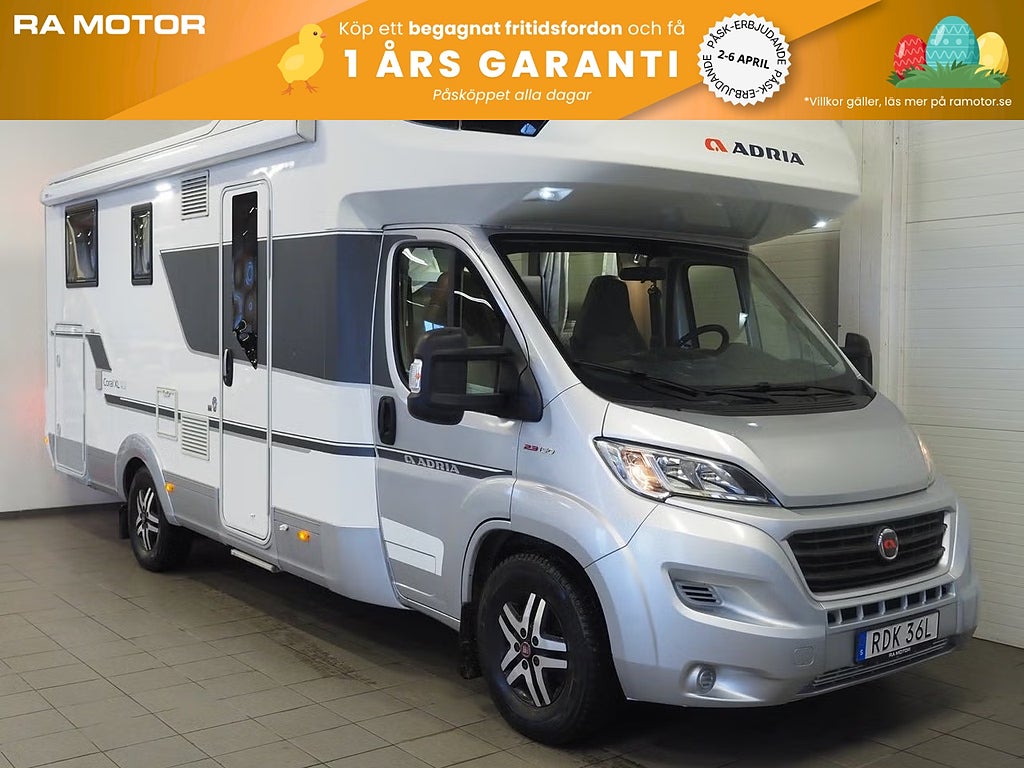 Adria Coral XL 670 SL Plus I 150hk I Dragkrok I Långbäddar I Dragkrok 2019